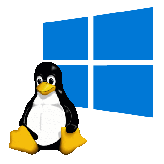 Windows + Linux logos